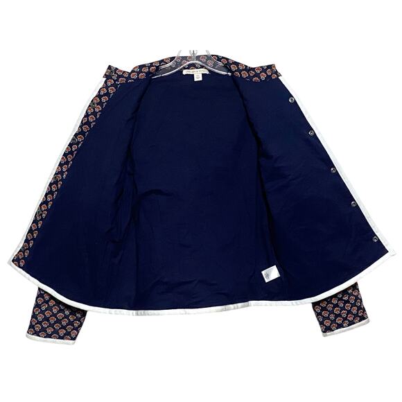 Chelsea & Violet Foulard Stamp Quilted Snap Front Jacket Cottagecore Womens XS - Picture 4 of 7